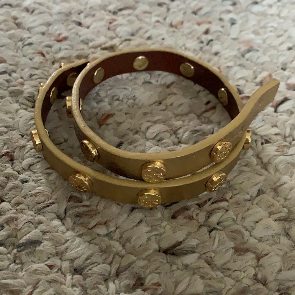 Tory Burch wrap leather bracelet.